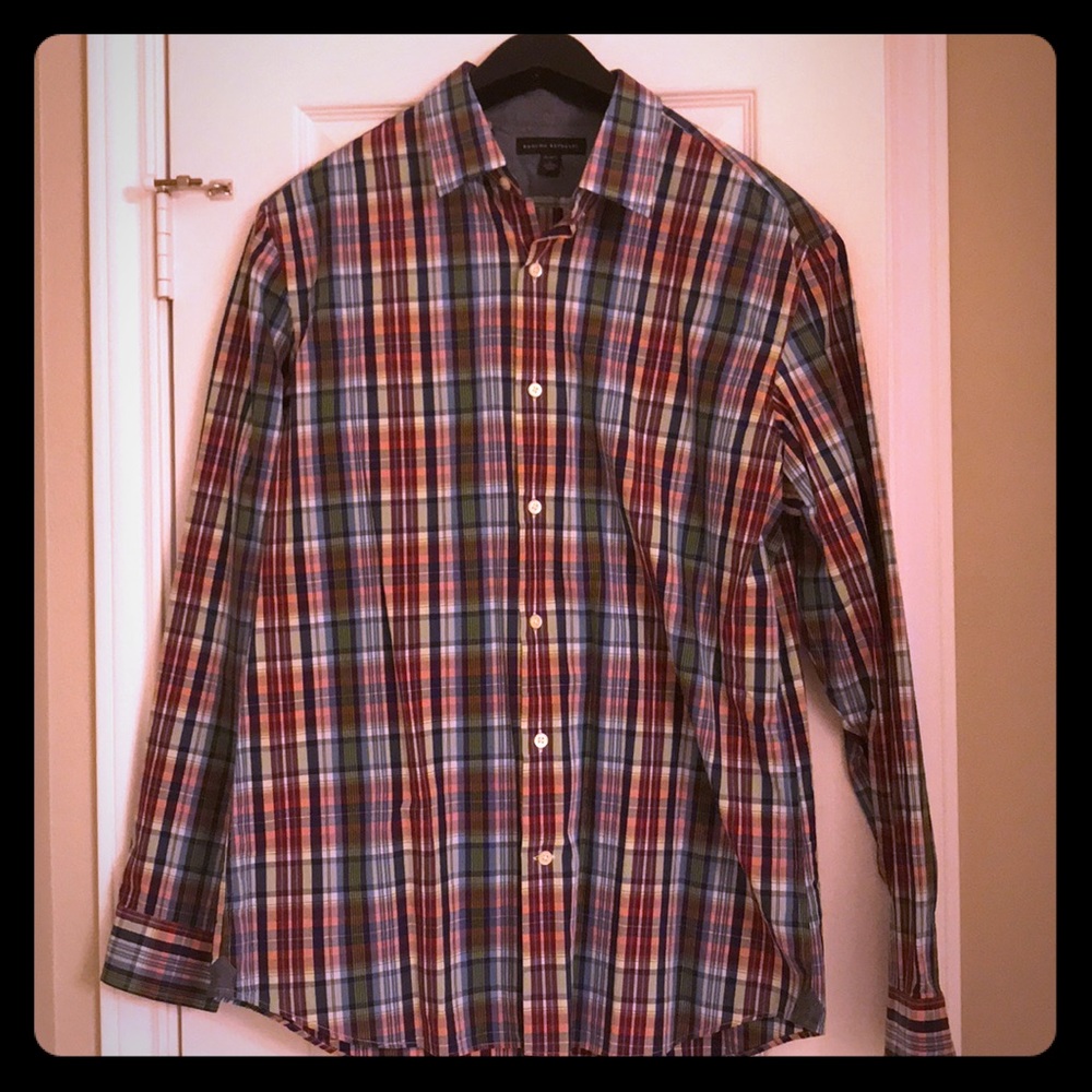 Banana Republic Multi Madras Button Down Shirt